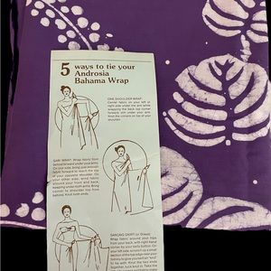 Androsia Bahama Wrap 5 outfits in one..beachwear, casual parties Batiked NWT